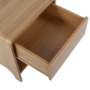 Nhà máy trực tiếp tự nhiên làm tròn cạnh trên 1 ngăn kéo bàn cạnh giường ngủ MDF với Laminate kết thúc khung, đầu giường - Product Image 4