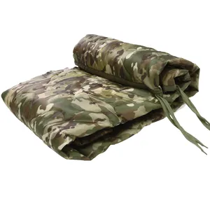 Couverture de couverture de poncho tactique imperméable imperméable couverture de camping avec sac de transport à cordon