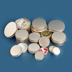 Envases Redondos de Hojalata de Aluminio a Prueba de Fugas con Tapa de Rosca para Cosméticos, Ungüentos, Bálsamos y Bálsamo Labial - Product Image 4