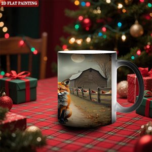 Mug cadeau créatif et original, noir givré, 11 oz, céramique, changeant de couleur à la chaleur, tasse à boire quotidienne - Product Image 2