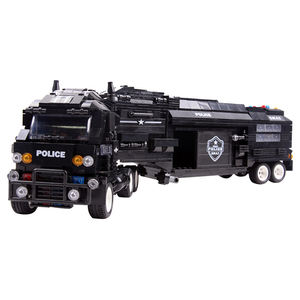 Modèle de camion de la police de la ville, équipe SWAT, modèle de voiture, blocs de construction, <span class=keywords><strong>jouet</strong></span> de construction DIY, arme, modèle <span class=keywords><strong>militaire</strong></span>, scène de construction, ensemble de blocs de construction - Product Image 6