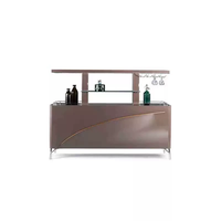 Armoire de bar automatique de luxe de haute technologie avec ascenseur motorisé et éclairage LED Armoire de buffet élévatrice Unité de bar intelligente innovante