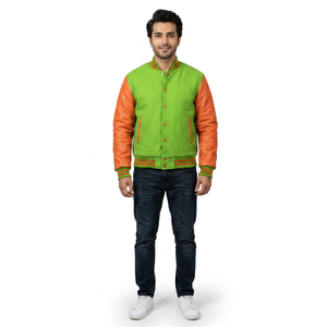 FINER THREADS Chaqueta Varsity de Invierno para Hombre, Diseño Personalizado, Cuello Alto, Impermeable, Resistente al Viento, Transpirable, 100% Algodón, Estilo Casual - Product Image 1