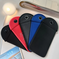 Pochette Téléphone Faraday en Tissu de Plongée avec Blocage de Signal, Protection RFID, Antivol, Fermoir Magnétique, Couleur Unie Personnalisable