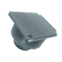 Dissipateur thermique pour processeur en cuivre métallique empilé et collé sur mesure, grand dissipateur thermique en profilé d'aluminium