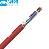 Câble d'alarme incendie ASTON 4C 1,5 mm² UL1424 homologué FPLR, blindé, en cuivre massif, gaine PVC rouge, pour systèmes de sécurité