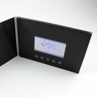 Offre Spéciale personnalisé en gros A5 papier noir lecteur de publicité musique photo brochure LCD livret carte de visite livre vidéo