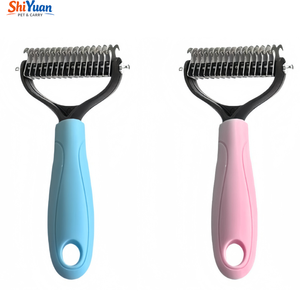 SHIYUAN Dog Cat Dematting Brush Pet Grooming Comb for Removing Knots and Tangles Professional Grooming <strong>Undercoat</strong> <strong>Rake</strong> - Product Image 5