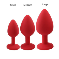 Jouets anaux en silicone noir souple, lot de 3, dilatateurs anaux, dilatateurs vaginaux, jouets sexuels pour adultes