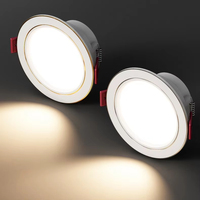 Promotion Lampe de Plafond D'Intérieur Personnalisée Trois Couleurs Encastrée Aluminium Intérieur Dimmable LED Spot Downlight