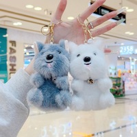 Porte-clés chien en peluche douce Doudou avec langue sortie, jouet en peluche mignon, breloque de sac, décoration de sac à dos, poupée de machine à griffes, vente en gros