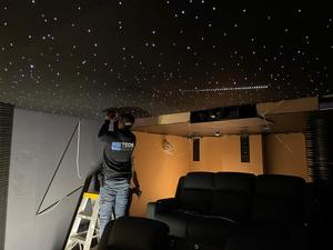 Kit de <span class=keywords><strong>plafond</strong></span> étoile à fibre optique avec source de lumière LED PMMA étoiles filantes contrôlables IP66 évalué pour le <span class=keywords><strong>plafond</strong></span> de cinéma maison - Product Image 6