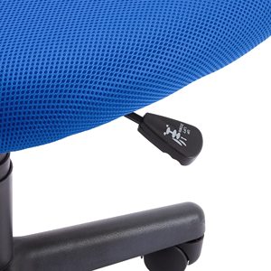 Basics <span class=keywords><strong>Silla</strong></span> de <span class=keywords><strong>escritorio</strong></span> de altura ajustable de cuero contemporáneo Respaldo bajo Asiento acolchado Giratorio Azul - Product Image 6