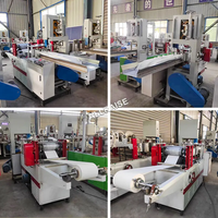 Machine de fabrication de serviettes hygiéniques entièrement automatique à deux couleurs Machine de découpe pliante pour serviettes Machine de fabrication de serviettes hygiéniques