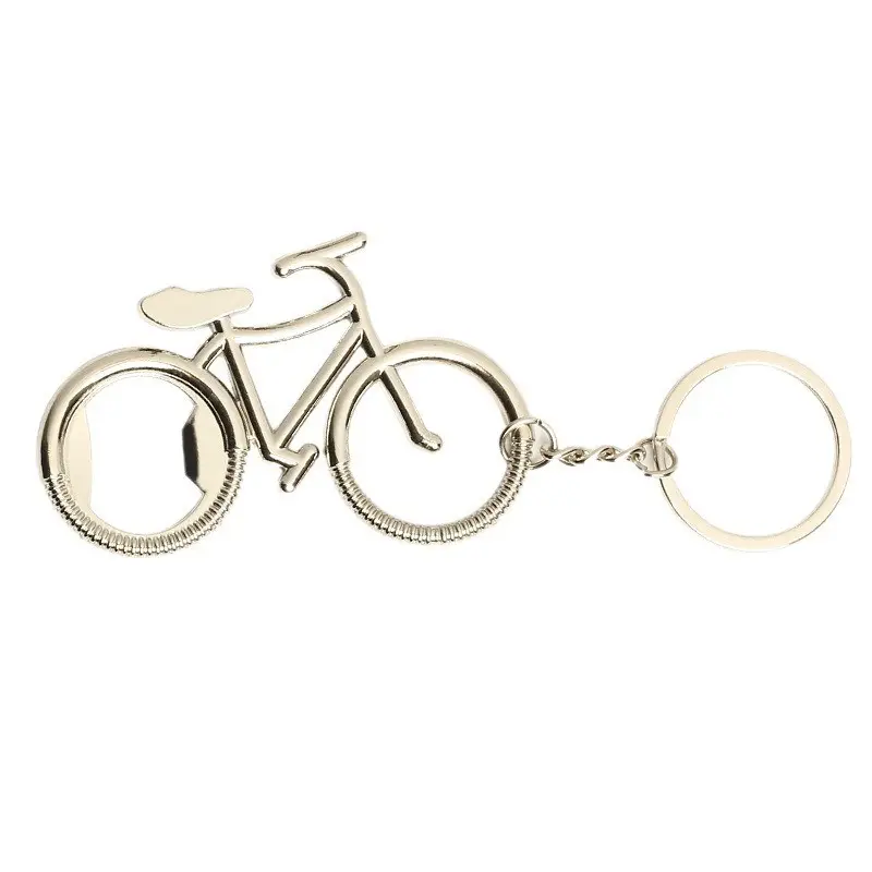 Новый дизайн велосипедный брелок открывалка для бутылок оптом аксессуары для ключей из металлического сплава милый подарок серебряный велосипед брелок