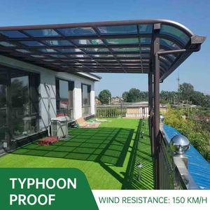 Sân thượng tán hiên nơi trú ẩn ban công Bao gồm hướng dẫn sử dụng sang trọng trong tấm polycarbonate và khung nhôm UV tuyết và mưa bảo vệ - Product Image 3