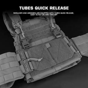 Gilet Tattico Leggero a Sgancio Rapido Mimetico Multiuso Molle Antiproiettile Porta Piastre Balistico Militare - Product Image 5