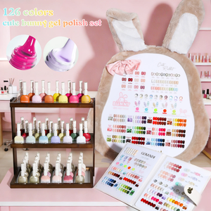 ชุดเจลทาเล็บสีน่ารักลายกระต่าย 126 สี ยี่ห้อ SW สำหรับมืออาชีพ แบบลอกออกได้ด้วยน้ำยาล้างเล็บ ใช้กับหลอด UV/LED เหมาะสำหรับร้านทำเล็บ รับผลิตแบรนด์ส่วนตัว (OEM) - Product Image 2