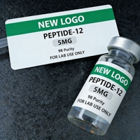 Etiquetas de Vinilo Personalizadas con Logotipo para Viales de Péptidos de 2 ml, 10 ml y 15 ml, Pegatinas Impermeables para Polvo de Péptidos