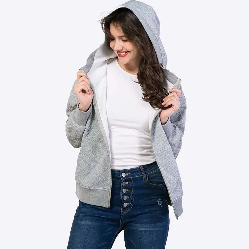 plus size vintage ladies women's utility quilted custom varsity oversized hooded jacket manufacturer