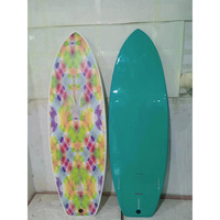 Haute Performance 7ft 48L Noir Étanche IXPE Soft Top Planche De Surf Fin Sac Personnalisable Logo Stratifié À La Chaleur pour L'eau De Mer