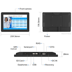Wf1039t hiển thị thương mại treo tường 10.1 inch rk3576s <span class=keywords><strong>Android</strong></span> 14 máy tính bảng với màn hình cảm ứng 4 + 32GB tùy chọn NFC PoE - Product Image 2