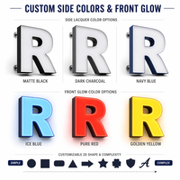 Letras 3D Acrílicas Personalizadas con Luz LED, Letrero de Neón Mini LOVE para Lámpara de Escritorio Moderna, Decoración del Hogar, Regalo de Boda, Cumpleaños, San Valentín