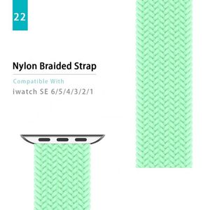 Bucle elástico de nailon de tela trenzada <span class=keywords><strong>2022</strong></span> para <span class=keywords><strong>Apple</strong></span> <span class=keywords><strong>Watch</strong></span> Band 44mm <span class=keywords><strong>40mm</strong></span> 38mm 42mm 1 pulsera para Iwatch Strap Solo - Product Image 3
