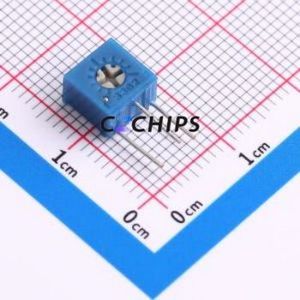 ตัวต้านทาน/โพเทนชิโอมิเตอร์แบบปรับได้สำหรับ3362X-1-103ผ่านชิ้นส่วนรู (THT)-3P, ตัวต้านทาน7x6.8มม. 10% 10kOhm 500 250mw pp/℃ - Product Image 1