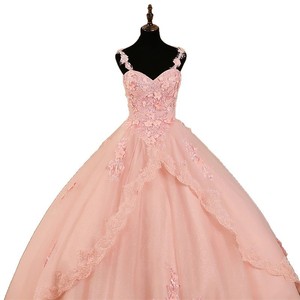 Elegant Princess Style Floral Ball Gown Evening Dress Sweetheart Neckline Chiffon Empire Waistline For Women - Product Image 5