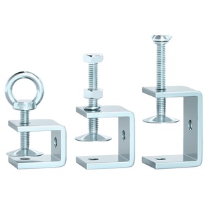 304 Stainless Steel Adjustable C <b>Clamp</b> OEM Multi Style Beam Fastening <b>Clip</b> Eye Ring Wing Nut Anti-Corrosion Lifting Hardware - Product Image 3