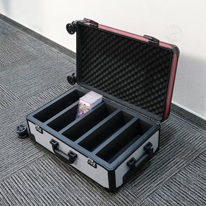 Graded Card <b>Suitcase</b> Trading Card <b>Storage</b> Case Button Closure PU Leather Durable Custom Size Display Organizer OEM Wholesale - Product Image 4