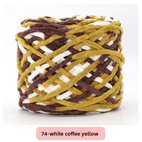 3.3 Grands écheveaux de fil chenille finement filé, blanchi brillant, en laine et coton monofilament épais, pour tricot de chaussons et chaussures DIY