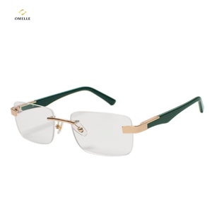 Montura <span class=keywords><strong>de</strong></span> Gafas Redondas Sin Montura, Ligeras, <span class=keywords><strong>Lentes</strong></span> Transparentes, <span class=keywords><strong>Almohadillas</strong></span> Nasales <span class=keywords><strong>de</strong></span> Silicona Ajustables, Patillas Metálicas Flexibles, <span class=keywords><strong>para</strong></span> Hombre y Mujer - Product Image 2