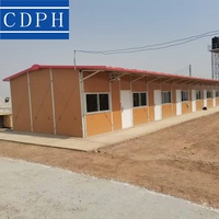 Bâtiment de bureau modulaire pour camp de réfugiés, abri temporaire préfabriqué, structure en acier galvanisé pour les secours d'urgence et la solidarité humaine