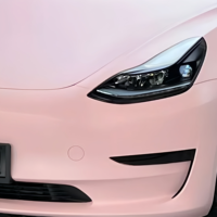 Film de protection pour voiture PET plat mat rose macaron, TPU coulé, toucher doux, résistant aux rayures, vente en gros d'usine, 1.52X16M/5X55FT