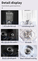 Mixeur commercial insonorisé HENGZHI, mixeur commercial haute puissance, mixeur commercial avec isolation acoustique pour cafés