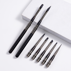 Ensemble de pinceaux d'artiste premium à manche interchangeable, 7 têtes interchangeables, kit de pinceaux de voyage assemblés pour l'aquarelle - Product Image 3