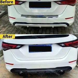 StarNav Rear Bumper <b>Diffuser</b> Lip for Sentra 2020 2021 2022 with <b>LED</b> Light Double Single Out Decoration Protector Body Kits - Product Image 3