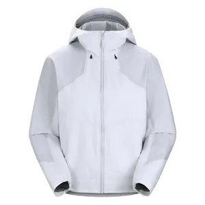 Casaco de chuva softshell macio para homens, casaco corta-vento com capuz, impermeável e macio, novidade personalizada da moda