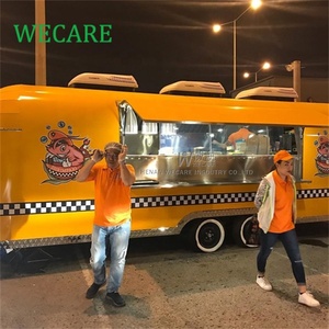 WECARE Personnaliser Rue Mobile Cuisine Café Bar Restaurant Restauration Remorque Restauration Rapide Voiture BBQ <span class=keywords><strong>Pizza</strong></span> Camion Alimentaire avec Four - Product Image 5