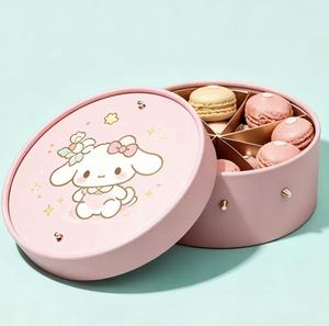 Tubo de Papel Cilíndrico Impreso Reciclable de Alta Calidad para Envasado de Regalos, Macarons, Pasteles y Bocadillos - Product Image 1