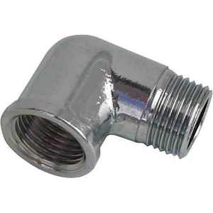 Outil de tournage en laiton chromé coudé mâle/femelle 3/8x3/8 - Product Image 1