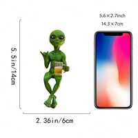 Figurine en résine amusante, décoration artificielle pour la maison et le jardin, ornement extérieur, statue d'alien