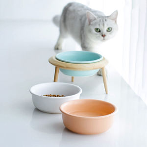 Bol d'eau en céramique <span class=keywords><strong>pour</strong></span> animaux de compagnie, Logo personnalisé, écologique nettoyage facile, <span class=keywords><strong>pour</strong></span> chiens et chats, avec <span class=keywords><strong>support</strong></span>, 1 pièce - Product Image 4