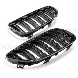 2 Rejillas Delanteras para BMW E92 E93 328i 335i 2007 2008 2009 2010 2011-2014, Rejillas de Carreras con Doble Listón en Negro Brillante - Product Image 3