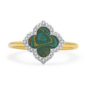 Original Lacquerware Environmental Friendly Green Marbled Natural Art Zircon 925 Silver Rhinoceros Horn Xipi Lacquer Ring