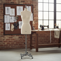 Mannequin de couture réglable en cuir PU beige pour femme, tailles multiples, idéal pour la confection de vêtements - Vente chaude