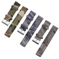 Bracelet de montre en toile Jettda personnalisé avec œillets, boucle en acier inoxydable, respirant, à dégagement rapide, multicolore, en tissu, pour le sport
