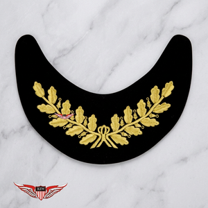 KEW Wholesale Hand Embroidered American Marine Corps General <b>Cap</b> <b>Peak</b> Visor for Parade & Ceremonial Uniform Gold Mylar <b>Peak</b> - Product Image 2